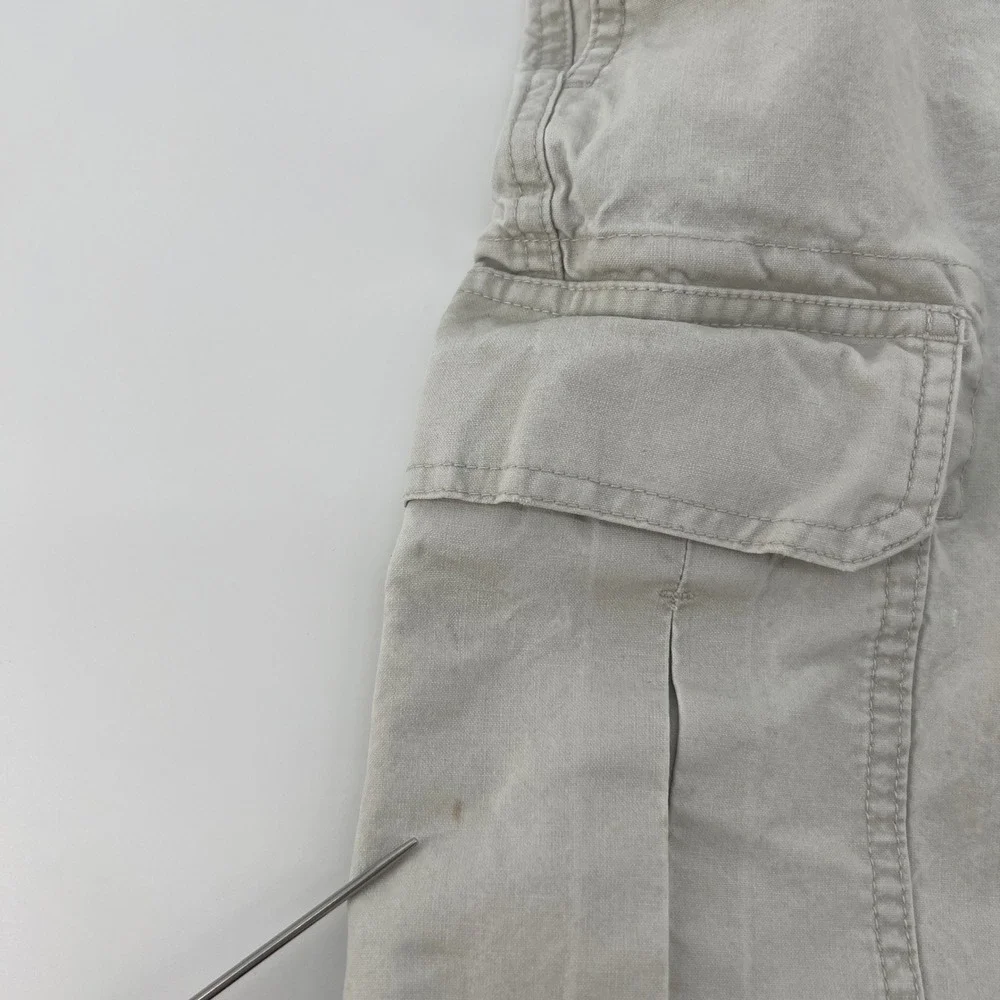 LL Bean Mens 42 Natural Fit Cargo Shorts Khaki Tan‎ Cotton